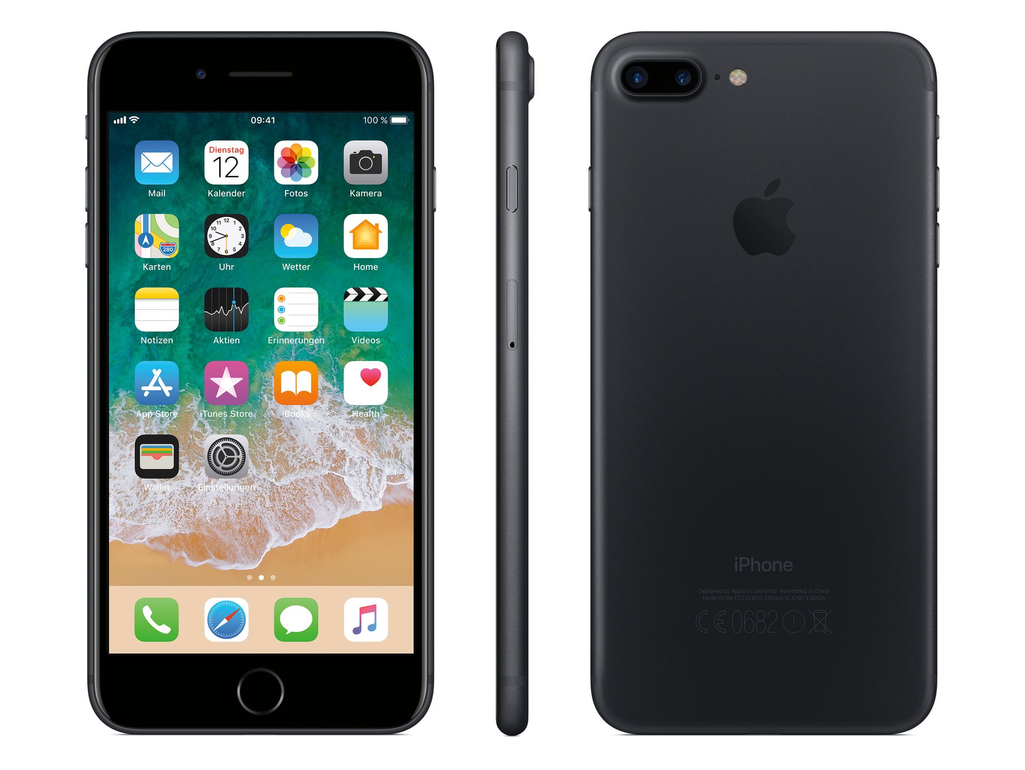 apple iphone 7 plus 256gb schwarz mit